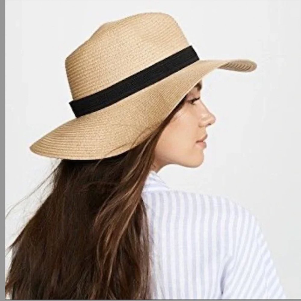 Madewell Packable Mesa Straw Sun Hat size M/L